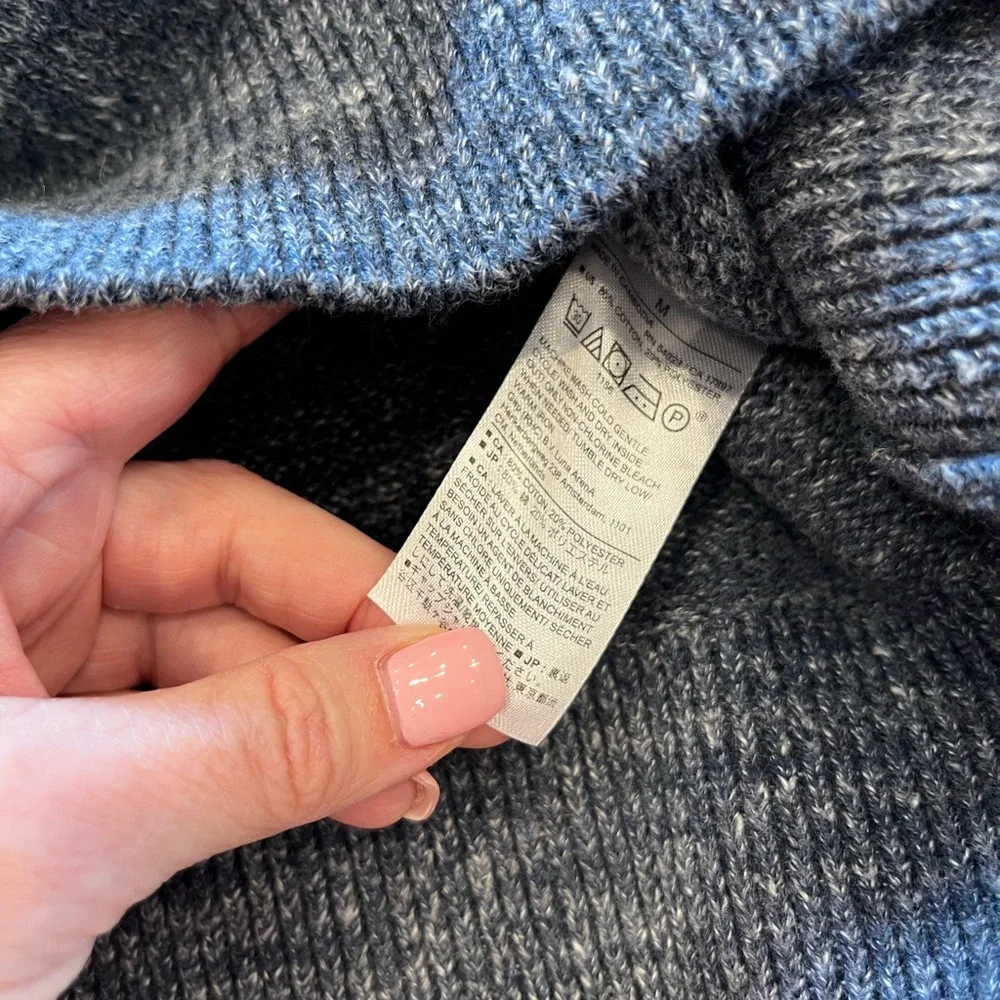 MEN'S SALE Banana Republic‎ Spacedye Popover Hoodie Gray Heathered Knit Medium